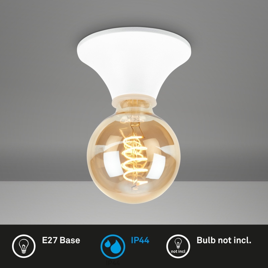 Briloner - Candeeiro de teto para casa de banho 1xE27/10W/230V IP44 branco