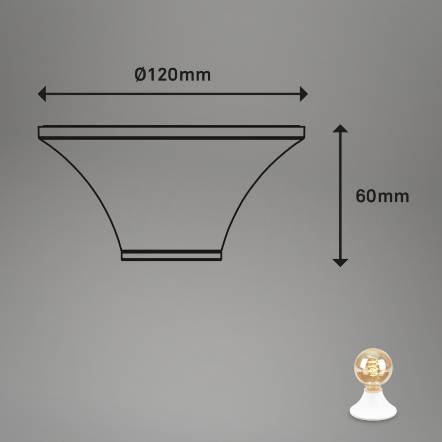 Briloner - Candeeiro de teto para casa de banho 1xE27/10W/230V IP44 branco