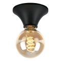 Briloner - Candeeiro de teto para casa de banho 1xE27/10W/230V IP44 preto