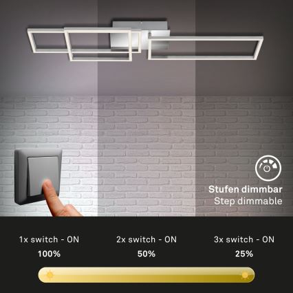 Briloner - Candelabro integrado LED com regulação FRAME LED/44W/230V