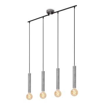 Briloner - Candelabro suspenso LONGA 4xE27/60W/230V prateado