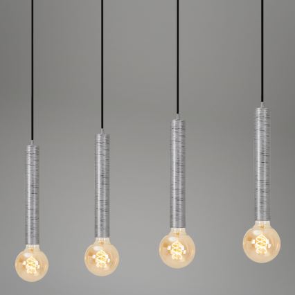 Briloner - Candelabro suspenso LONGA 4xE27/60W/230V prateado