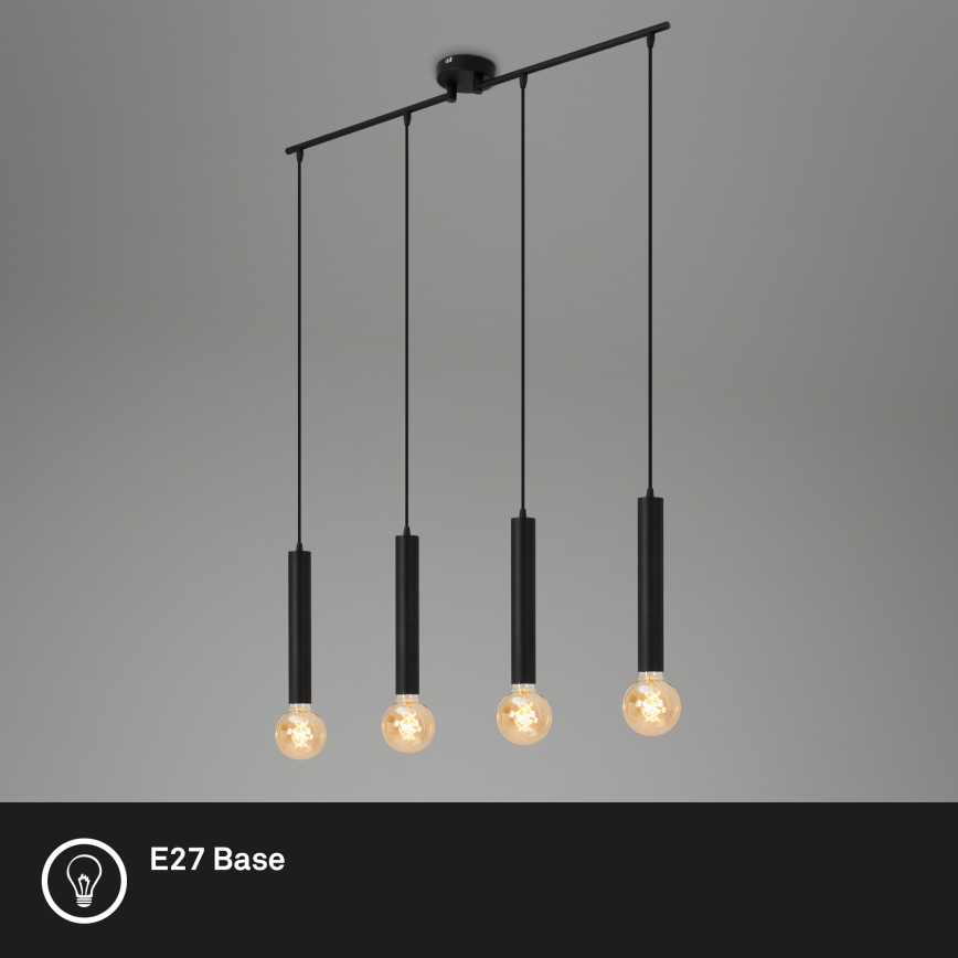 Briloner - Candelabro suspenso LONGA 4xE27/60W/230V preto
