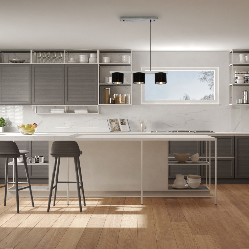 Briloner - Candelabro suspenso LURI 3xE14/25W/230V árvore da borracha