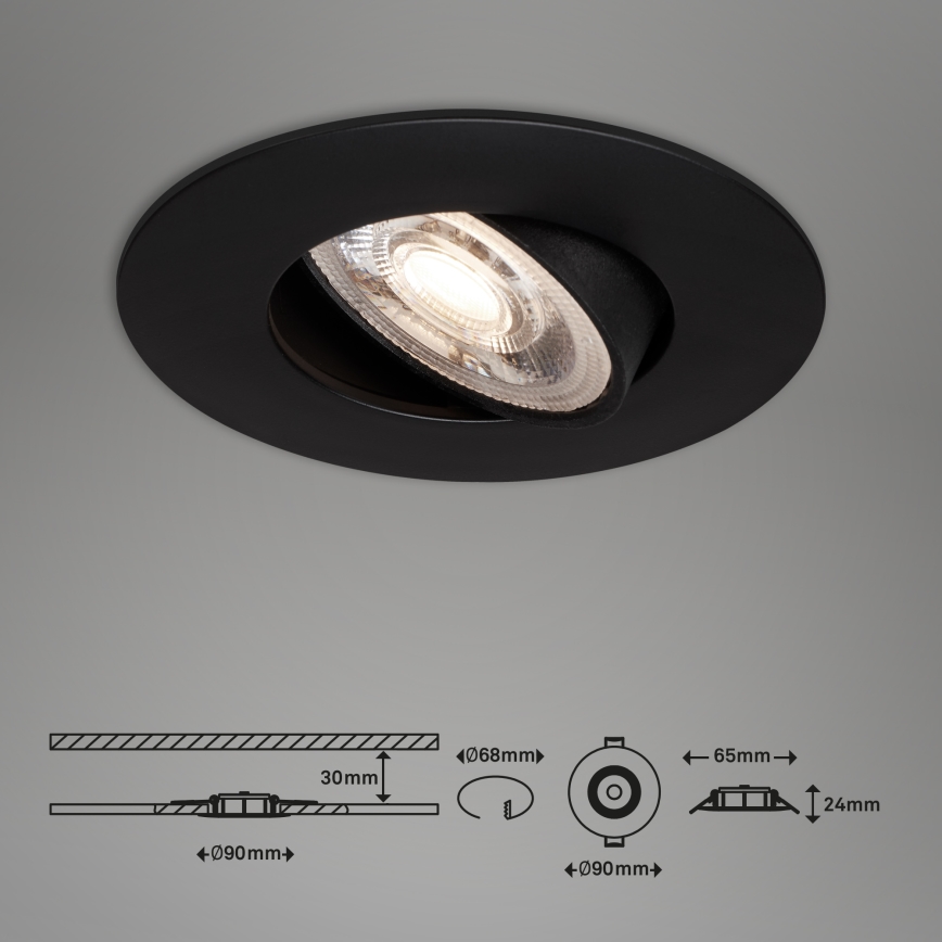 Briloner - CONJUNTO 3x Foco de encastrar de casa de banho LED LED/4,9W/230V IP23