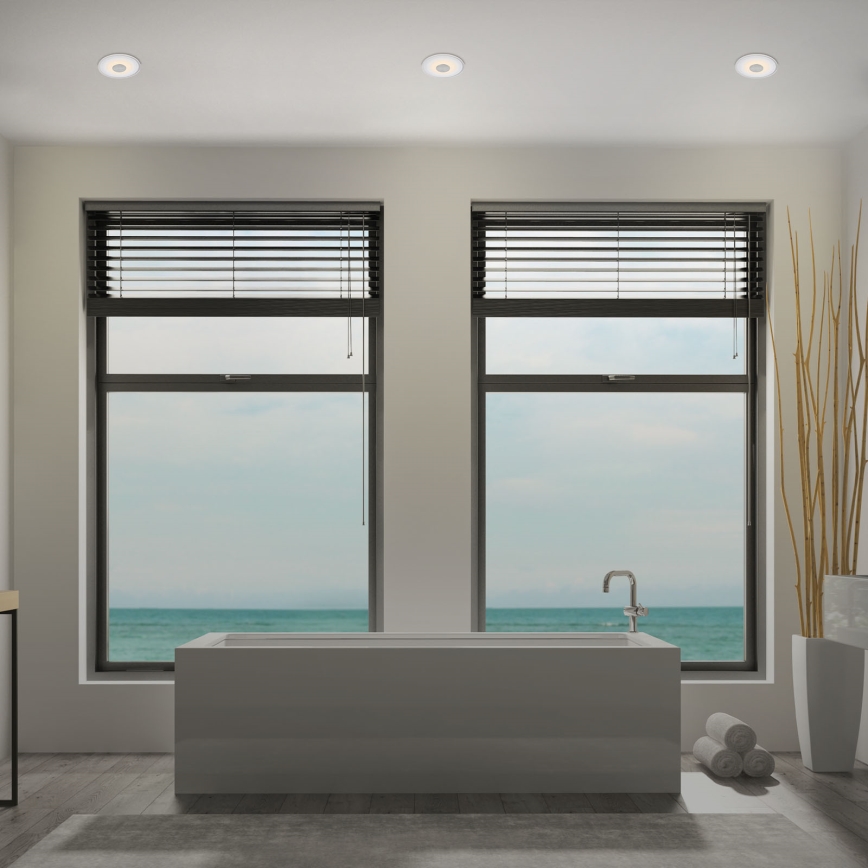 Briloner - CONJUNTO 3x Foco de encastrar de casa de banho LED LED/6W/230V IP44 cromado