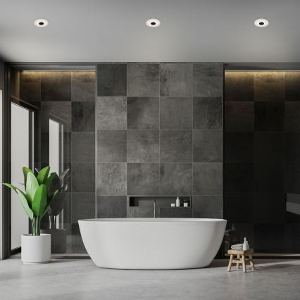 Briloner - CONJUNTO 3x Foco de encastrar de casa de banho LED LED/6W/230V IP44 preto