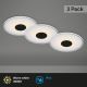 Briloner - CONJUNTO 3x Foco de encastrar de casa de banho LED LED/6W/230V IP44 preto