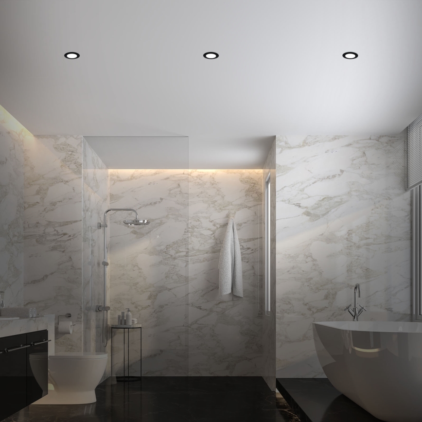 Briloner - CONJUNTO 3x Foco de encastrar de casa de banho LED com regulação LED/4,8W/230V 3000-6500K IP44 + controlo remoto