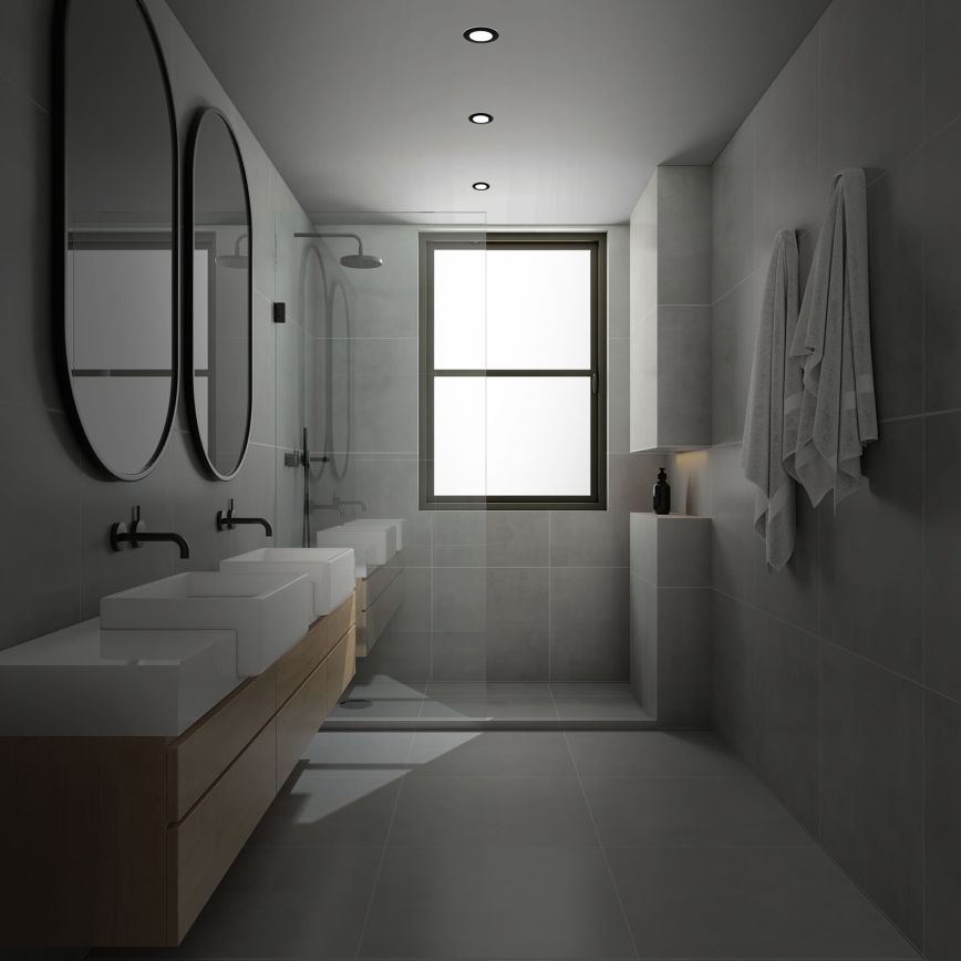 Briloner - CONJUNTO 3x Foco de encastrar de casa de banho LED com regulação LED/4,8W/230V 3000-6500K IP44 + controlo remoto