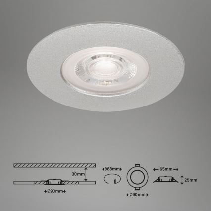 Briloner - CONJUNTO 3x Iluminação de casa de banho LED com regulação LED/4,9W/230V IP44