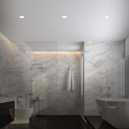 Briloner - CONJUNTO de 3 luminárias embutidas para banheiro RGBW LED dimmerizáveis LED/4,8W/230V 3000-6500K IP65 + controlo remoto