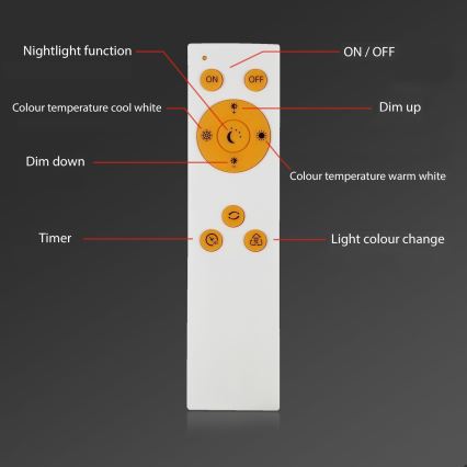 Briloner - Iluminação de teto LED com regulação RIPPLE LED/24W/230V 3000-6500K + controlo remoto