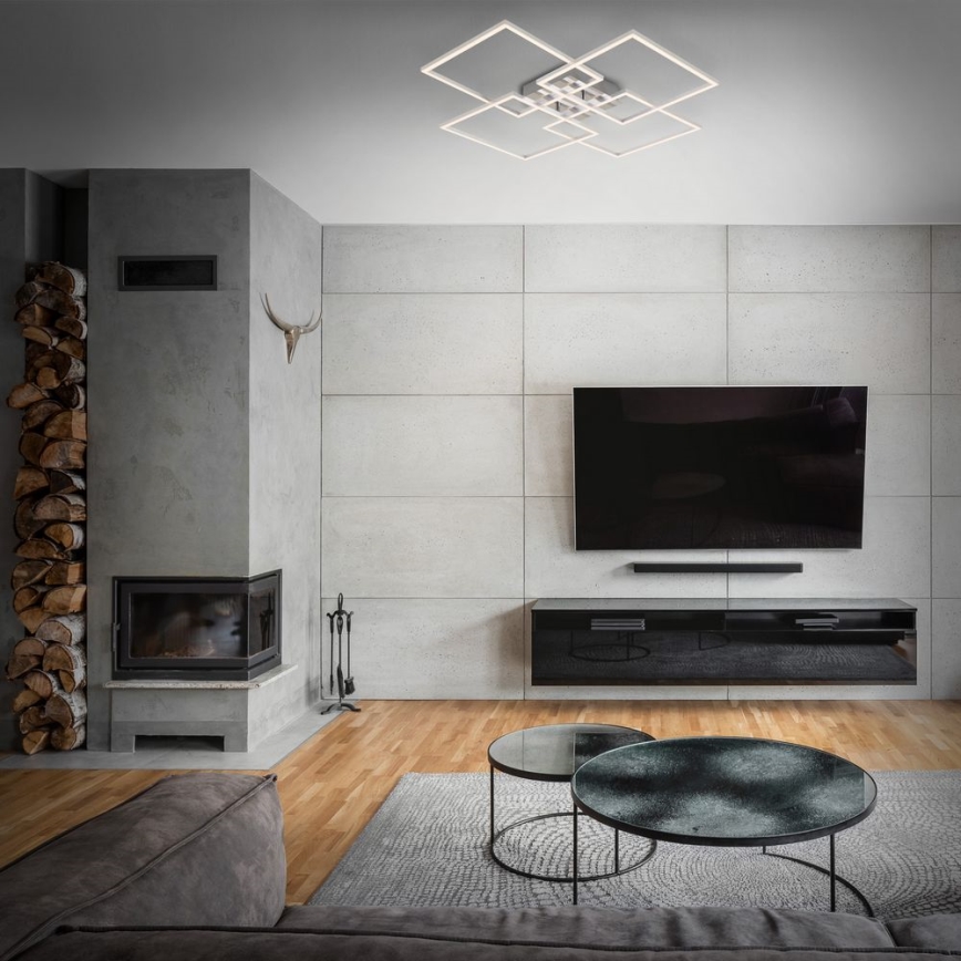 Briloner - Lustre de teto LED dimável FRAME 4xLED/12W/230V