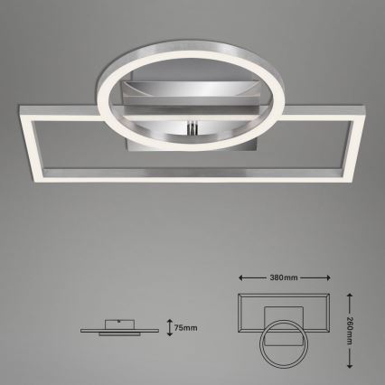 Briloner - Plafon LED regulável FRAMES LED/19W/230V