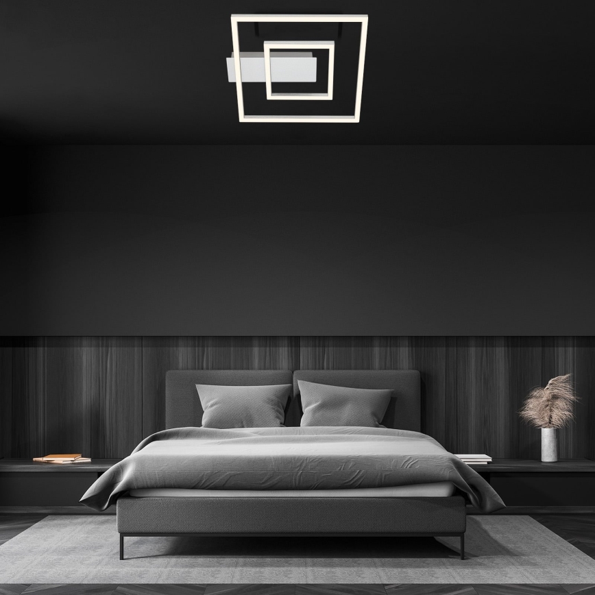Briloner - Luminária de teto LED FRAME LED/22W/230V 3000K 30x32 cm cromo fosco