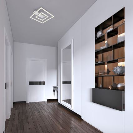 Briloner - Luminária de teto LED FRAME LED/22W/230V 3000K 30x32 cm cromo fosco