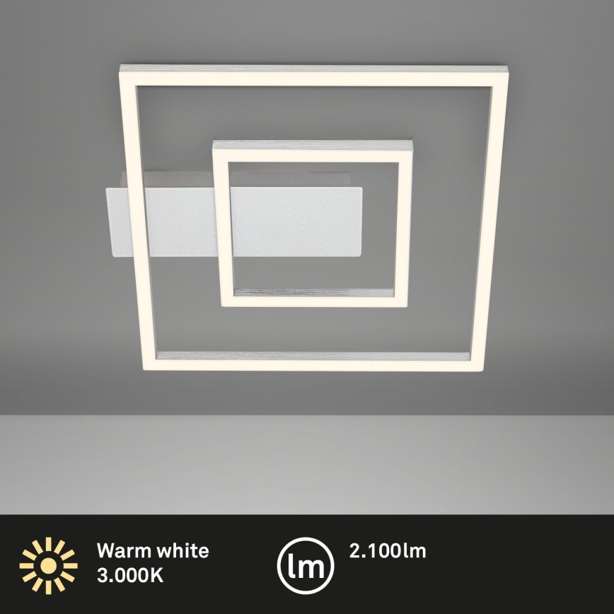 Briloner - Luminária de teto LED FRAME LED/22W/230V 3000K 30x32 cm cromo fosco