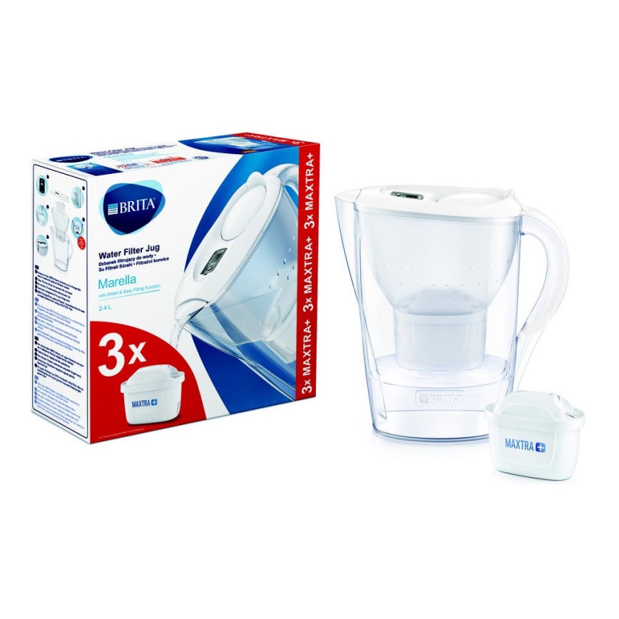 Brita - Chaleira com filtro Marella 2,4 l + 3 filtros