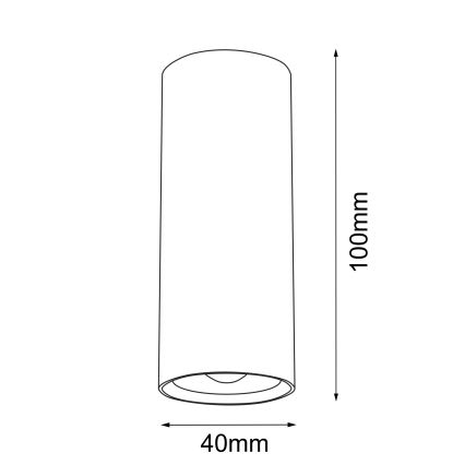 Brosline - Spot orientável 1xGU10/4W/230V preto