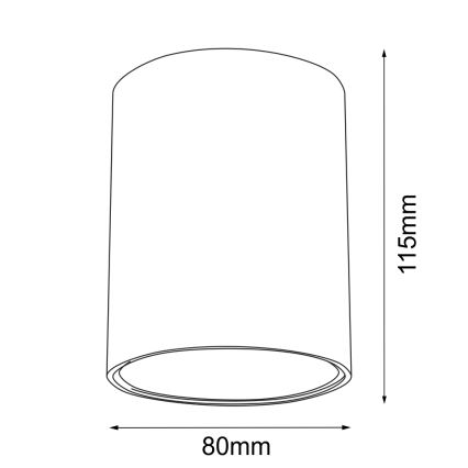 Brosline - Foco orientável 1x GU10/10W/230V, preto
