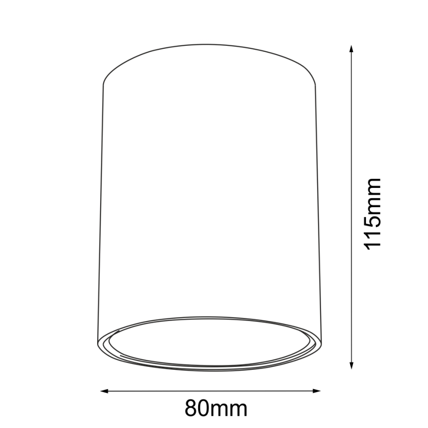 Brosline - Foco orientável 1x GU10/10W/230V, preto