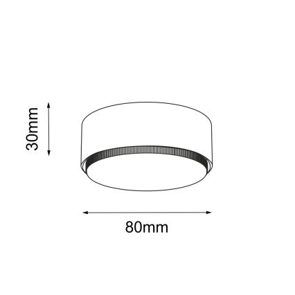 Brosline - Spot orientável 1xGX53/9W/230V preto