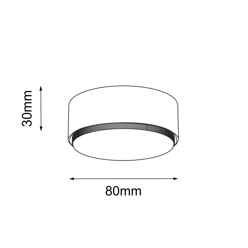 Brosline - Spot orientável 1xGX53/9W/230V preto