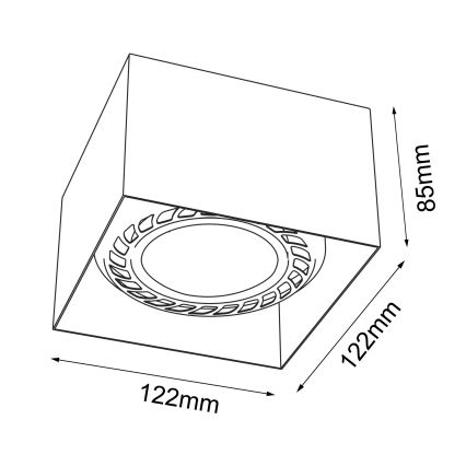 Brosline - Spot 1xGU10/18W/230V preto