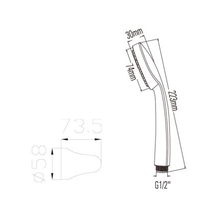 Bruckner - Conjunto de chuveiro cromado brilhante