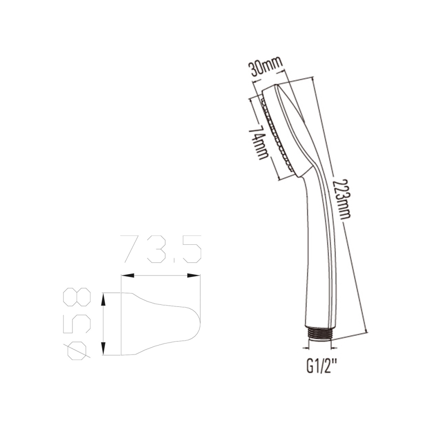 Bruckner - Conjunto de chuveiro cromado brilhante