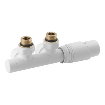 Bruckner - Conjunto de ligação termostática para ligação central WICHER branco