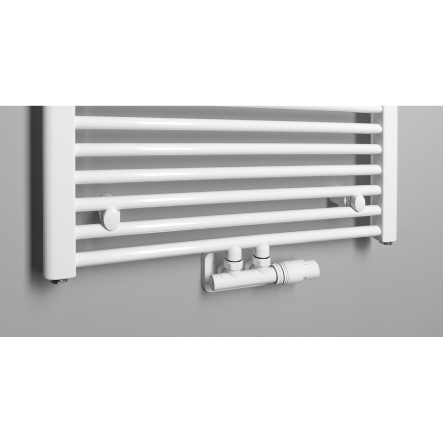 Bruckner - Conjunto de ligação termostática para ligação central WICHER branco
