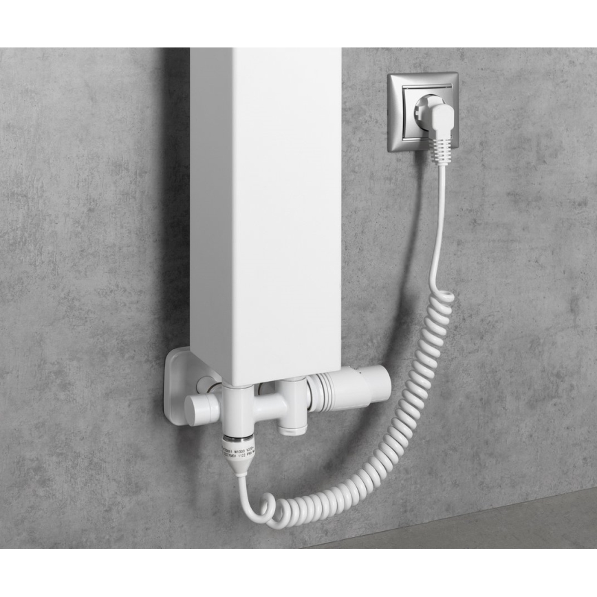 Bruckner - Conjunto de ligação termostática para ligação central WICHER COMBI branco