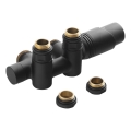 Bruckner - Conjunto de ligação termostática para ligação central WICHER COMBI mate preto