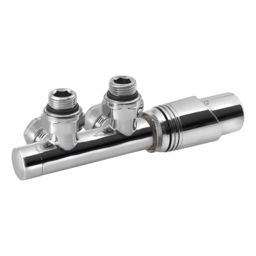 Bruckner - Conjunto de ligação termostática para ligação central WICHER cromado brilhante