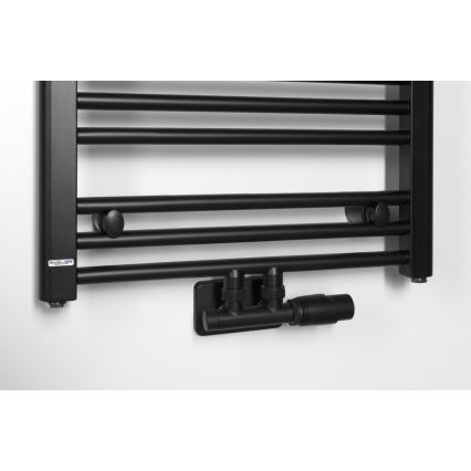 Bruckner - Conjunto de ligação termostática para ligação central WICHER mate preto