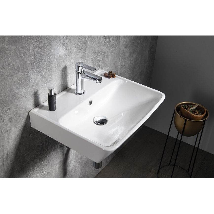 Bruckner - Lavatório embutido NEON 50x41,5 cm cerâmica/branco