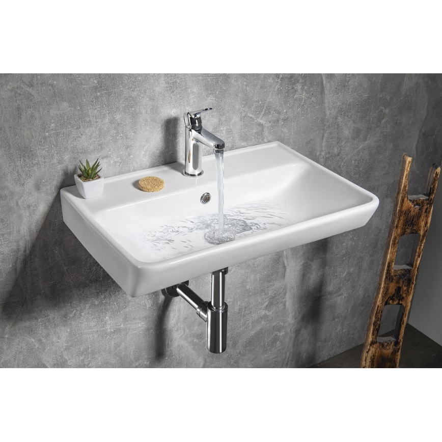 Bruckner - Lavatório embutido NEON 60x41,5 cm cerâmica/branco