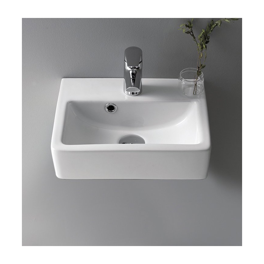 Bruckner - Lavatório NOAM 37,5x28 cm cerâmica/branco