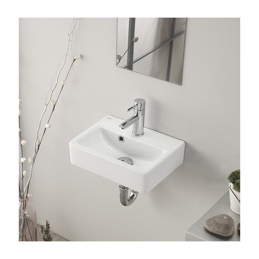 Bruckner - Lavatório NOAM 37,5x28 cm cerâmica/branco