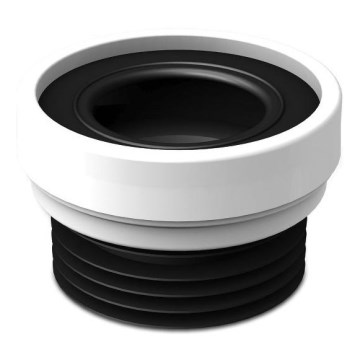 Bruckner - Manguito de resíduos para casa de banho fixo, centrado preto/branco