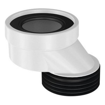 Bruckner - Manguito de resíduos para casa de banho fixo, excêntrico preto/branco