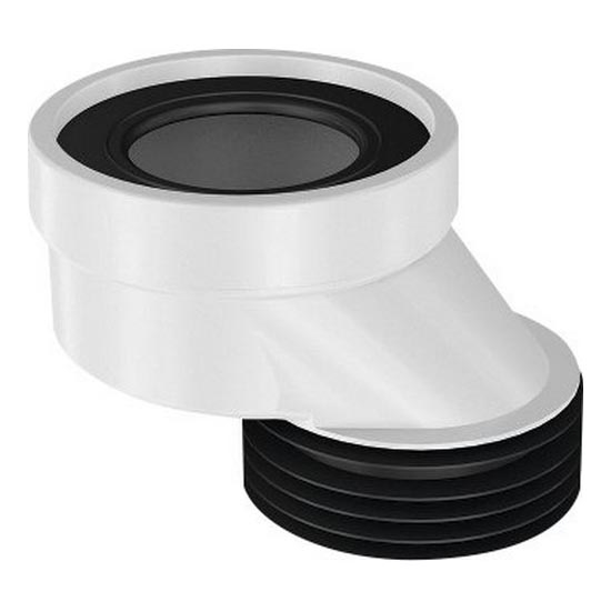 Bruckner - Manguito de resíduos para casa de banho fixo, excêntrico preto/branco