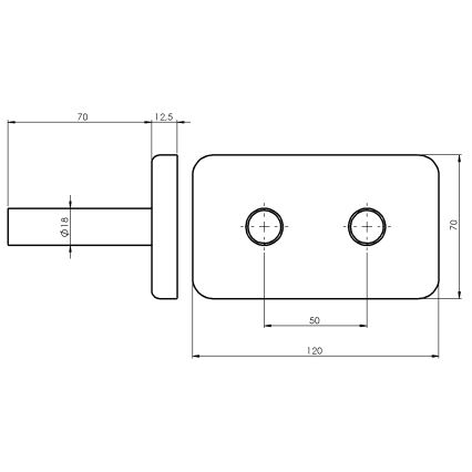 Bruckner - Roseta de cobertura para ligação central WICHER cromado brilhante