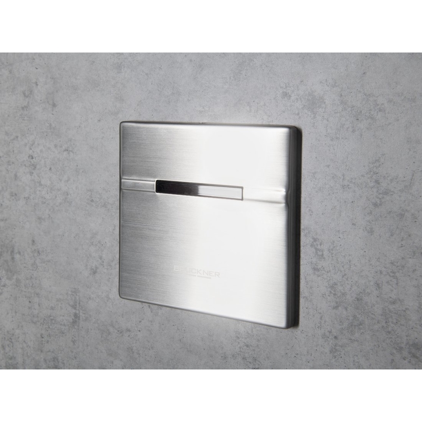 Bruckner - Sensor de descarga de urinol 6V DC/4xAA aço inoxidável