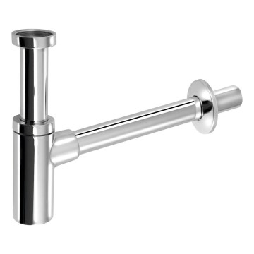 Bruckner - Sifão de pia redondo DN32 cromado brilhante