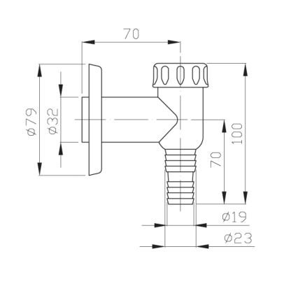 Bruckner - Sifão para máquina de lavar roupa exterior DN32 branco