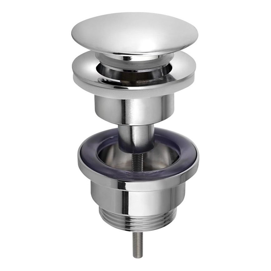 Bruckner - Válvula de bacia sem escoamento CLICK-CLACK diâmetro 6,4 cm cromado brilhante