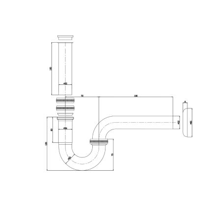 Bruckner - Válvula para lavatório DN32 cromado brilhante